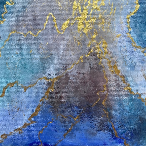 Abstract Angel in Flight Acrylic Spiritual Original Wall Art Painting, 9x12" - Picture 5 of 9